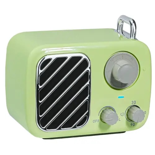 Vintage Style White Noise Machine with 16 Soothing Sounds – Portable Sleep Sound Device with Timer & Adjustable Volume for Baby, Kids, Adults, Travel & Office (Sprout Green, Portable)