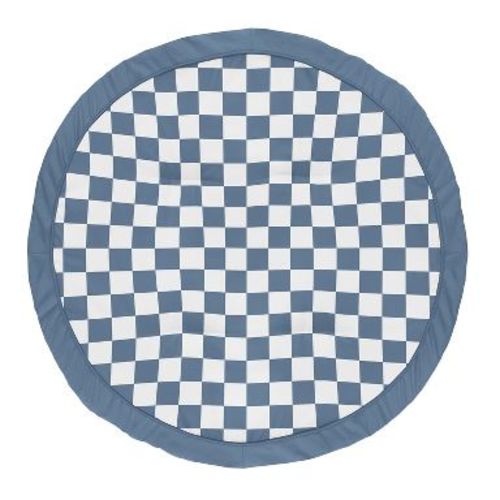 Sweet Jojo Designs Boy Baby Tummy Time Playmat Gingham Checkered Plaid Blue and White
