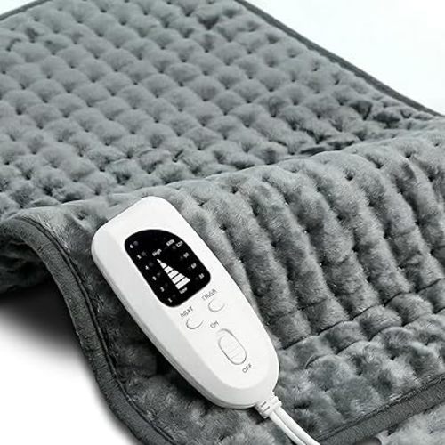 Electric Heating pad for Back Neck Shoulder Knee Arms Legs- Electric Heat Pads with 6 Heat Settings & Auto Shut Off &Dry/Moist Heat Heating Pad for Birthday Mother Father Girl Men Women