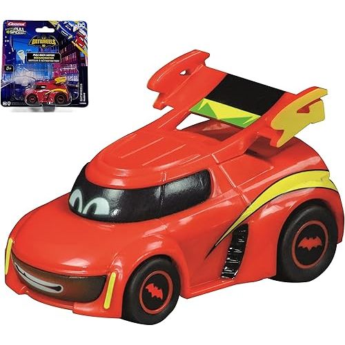 Carrera Pull & Speed 15818403 Official Licensed Kids Batwheels Toy Car Pull Back Vehicle for Ages 3 and Up - Redbird
