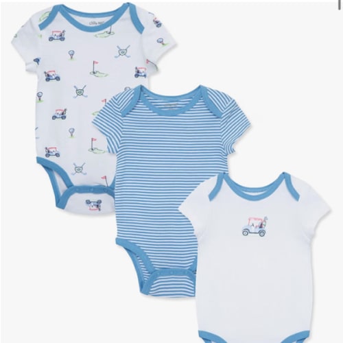 Golf Little Me Clothes for Baby 3-Pack 100% Cotton Scratch Free Tag Bodysuits
