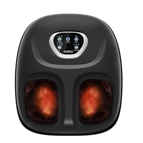 Foot Massager FSA Eligible HSA, Feet Massager with Heat for Plantar Fasciitis Relief, 5 Levels Compression & Vibration Massage for Neuropathy, Gifts for Women Mom Men Dad, Fits Up to 13"