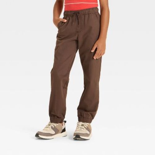 Boys' Stretch Woven Jogger Pull-On Pants - Cat & Jack™ Brown 18