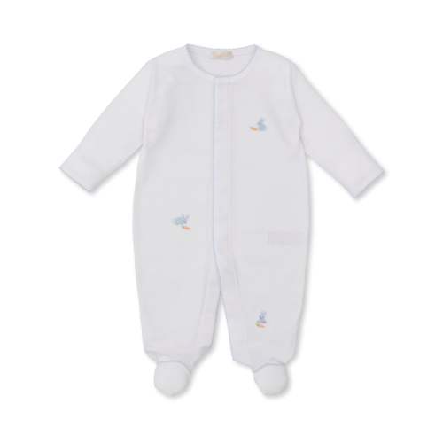 Premier Blue Baby Bunny Patch Embroidered Footie