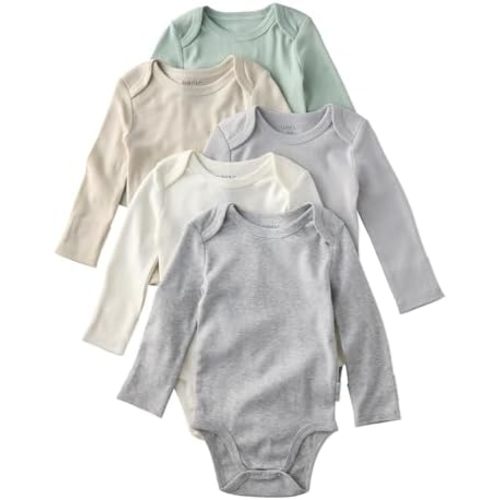 Blake 5-Pack Long Sleeve Bodysuits​ 100% Organic Cotton Baby Boys & Girls