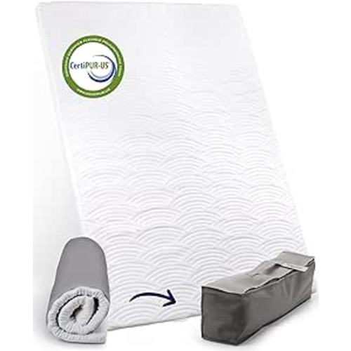 Primica Pack and Play Mattress - Comfort Memory Foam, 38"x26"x1.5" (incl. Cover), Waterproof & Washable Cover - Portable Crib Mattress for Baby & Toddler Play Yards
