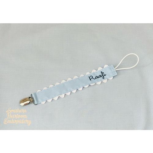 Monogram Name Pacifier Clip