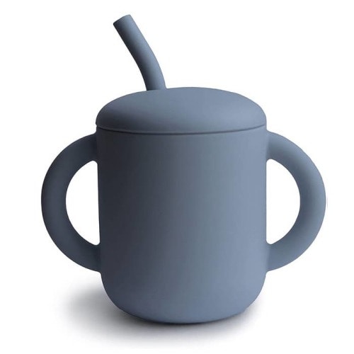 Silicone Training Cup + Straw