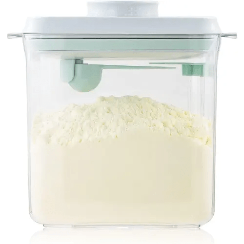 Formula Container - 1700ml Pop Top Milk Powder Container, BPA-Free Airtight Formula Dispenser with Scoop and Scraper 600g Clear