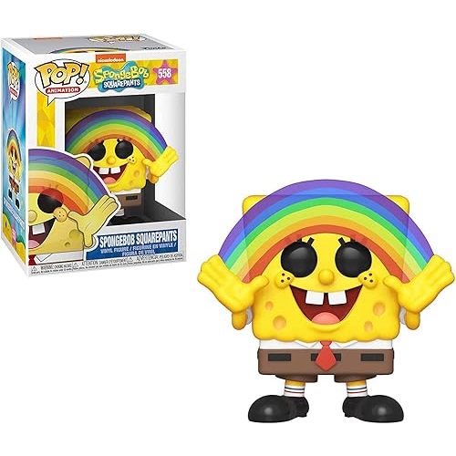 Spongebob Squarepants: Funko POP! Animation Vinyl Figure & 1 POP! Compatible PET Plastic Graphical Protector Bundle [#558 / 39552 - B]