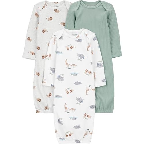 Simple Joys by Carter's Baby Boys' Cotton Sleeper Gown, Pack of 3