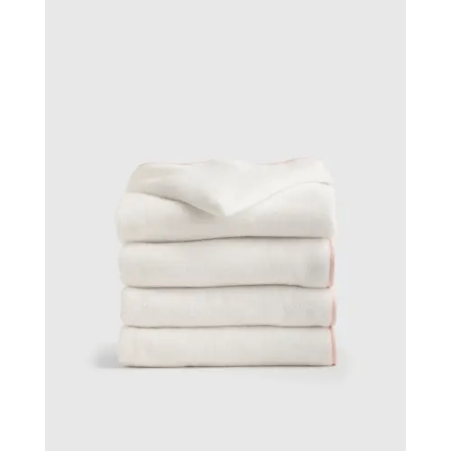 Organic Turkish Cotton Kids Hooded Towel Set 4-Pack light gray