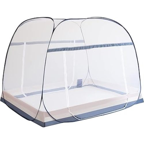 Pop Up Mosquito Tent,Portable Design with ​Sealed Netting Bottom & Instant Foldable Frame | ​Indoor/Outdoor Use for Kids & Adults | Compact Travel Bag (L78 xW71 xH65)