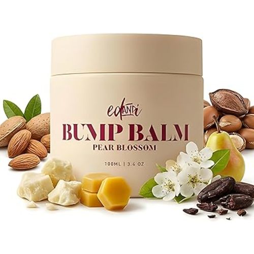 ed&i BUMP BALM for Pregnancy Stretch Mark Prevention, Belly Moisturizer for Pregnant Women With Argan Oil & Shea Butter, Bump Butter for Pregnancy, Maternity Skin Care, Stretch Marks Cream 3.4 oz