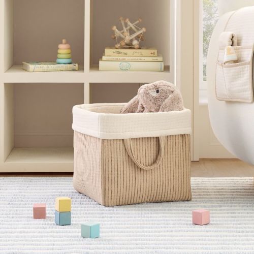 Foldover Quilted Storage Bin