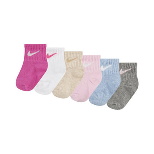 Baby and Toddler Boys' and Baby Girls' Swoosh Ankle Socks, 6-Pack