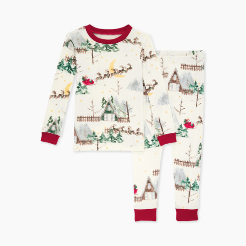 Burt's Bees Baby Toddler Santa's Sleigh Matching Family Pajama Set - Santa's Sleigh, 3 Toddler