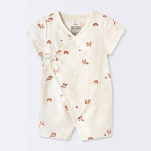 Baby Boys' "Lil Shrimp" Gauze Wrap Romper - Cloud Island™ Cream Newborn