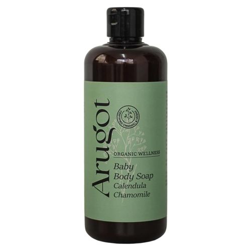 Organic Calendula-Chamomile Body Wash, Sourced & Made in Israel | Natural Body Soap for Babies, Kids & Adults with Sensitive or Dry Skin & Scalp - 16.9 Fl Oz