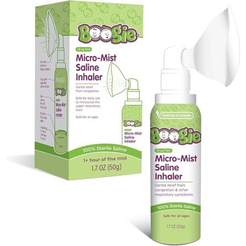 Boogie Micro-Mist Saline Inhaler Refill, Unscented - 1.7 oz