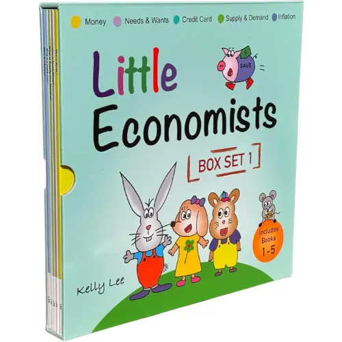 Little Economists Box Set 1 (Books 1-5: Money, Spending Wisely, Credit Cards, Inflation, Supply & Demand. Financial Literacy Books for Ages 4-8, Great for Classrooms, Homeschoolers, Teachers, Parents)