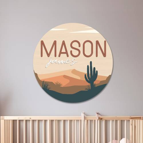 Western Theme Nursery Name Sign For Newborn, Nursery Name Sign for Western Baby Room, Wooden Sign For Nursery Decor, Unique Shower Gift