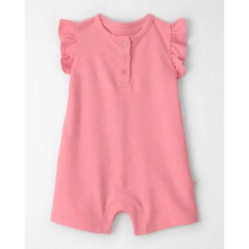 Baby Girl Flutter-Sleeve Romper Made with Organic Cotton - Little Planet | Carter's