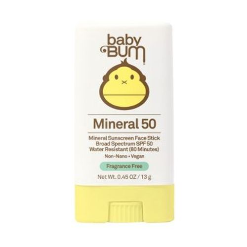 Baby Bum Mineral Sunscreen Face Stick Fragrance Free - SPF 50 - 0.45oz