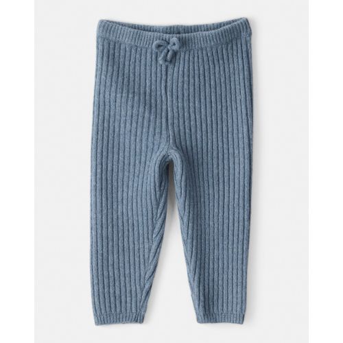 Baby Girl Ribbed Sweater Knit Pants - Blue - OshKosh B'gosh | Carter's