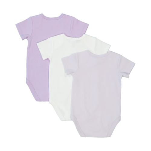 Medium Purple Baby Short Sleeve Interlock Bodysuit 3 Pack | Best&Less™ Online