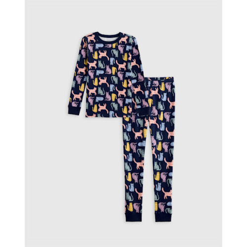 100% Organic Cotton Long Sleeve and Pant Pajama Set in Unicorn