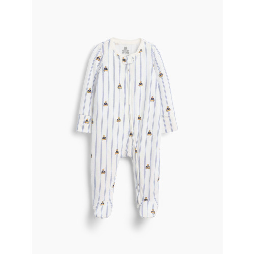 Baby Organic Cotton Print Footed One-Piece