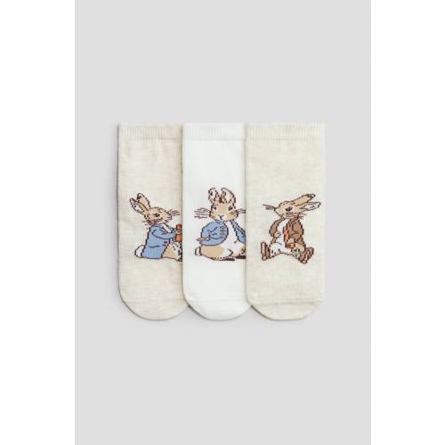 3-PACK MOTIF-DETAIL SOCKS