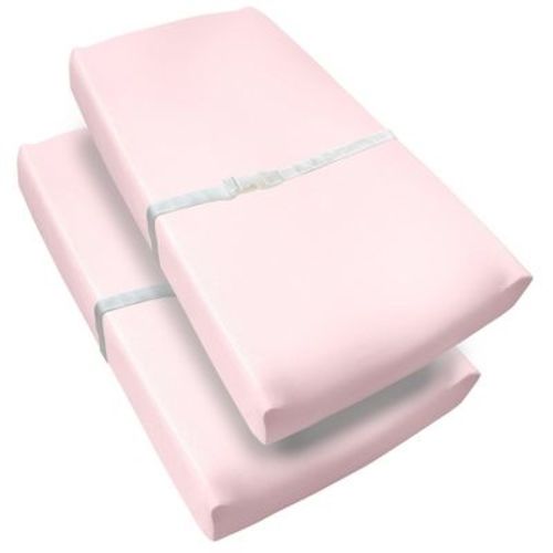 BreathableBaby Waterproof Cover, For 32" x 16"/81 x 41 cm Changing Pad, Light Pink (2-Pack)