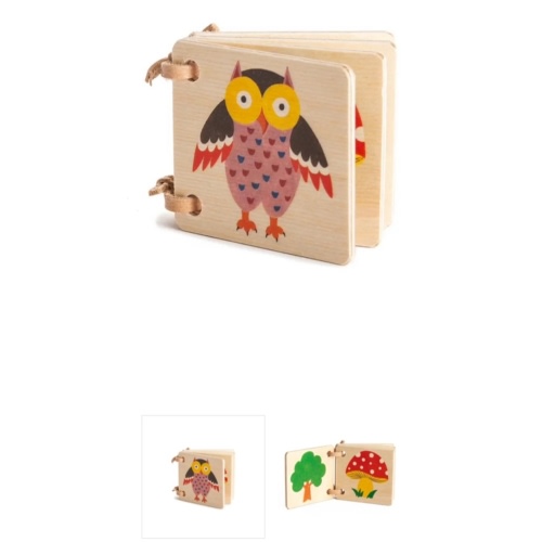 Atelier Fischer Miniature Wooden Picture Book · Owl | Acorn Toy Shop
