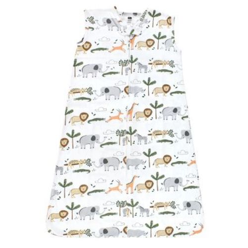 Hudson Baby Cotton Sleeveless Wearable Sleeping Bag, Sack, Blanket, Safari Life, 6-12M