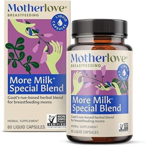 Motherlove More Milk Special Blend (60 Liquid caps) Herbal Lactation Supplement w/Goat’s Rue to Build Breast Tissue & Support Breast Milk Supply—Non-GMO, Organic Herbs, Vegan, Kosher, Soy-Free