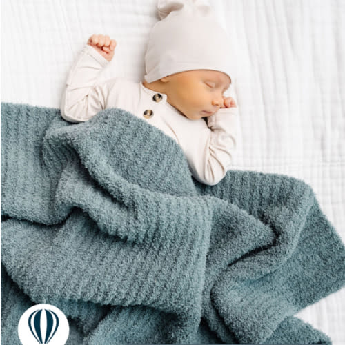 Chenille Blanket - Ocean Blue - Large