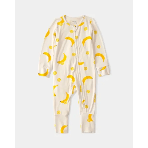 Baby Banana PurelySoft Sleep & Play Pajama - Yellow/Cream | Carter's