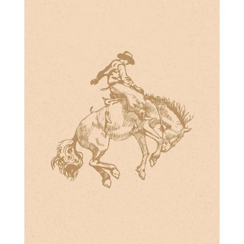 Poster Master Beige Cowboy Riding A Wild Horse 11x14