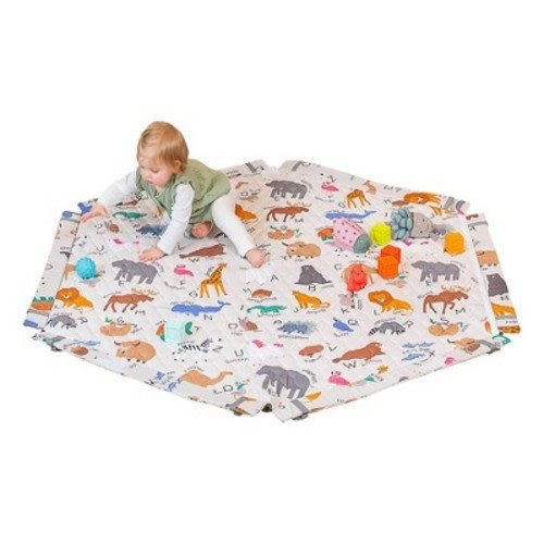 Toddleroo by North States SecureMat Baby Playmat for Superyard or 6 Panel Playard - Animal ABC