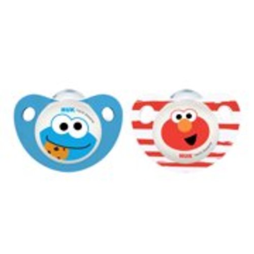 NUK Sesame Street Orthodontic Pacifiers, 6-18 Months, 2-Pack
