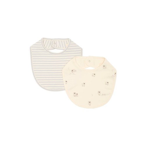 Sheep Assorted 2-Pack Cotton Jersey Snap Bibs