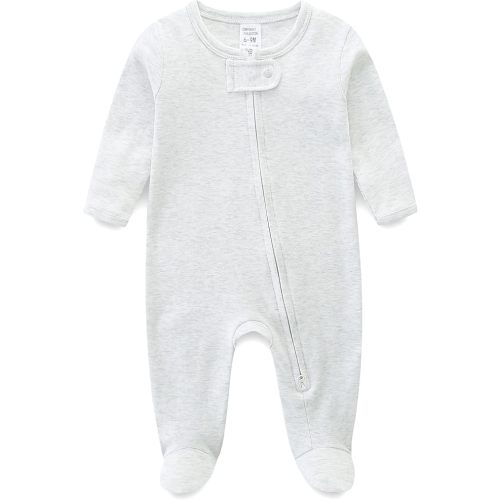 6-9 month Baby Zipper Sleepers Clothes,Cotton Toddler Pajamas,Cute Onesie Outfits Newborn Footies
