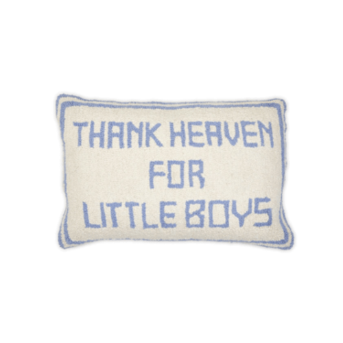cupcakes & cartwheels Thank Heaven Embroidery Throw Pillow