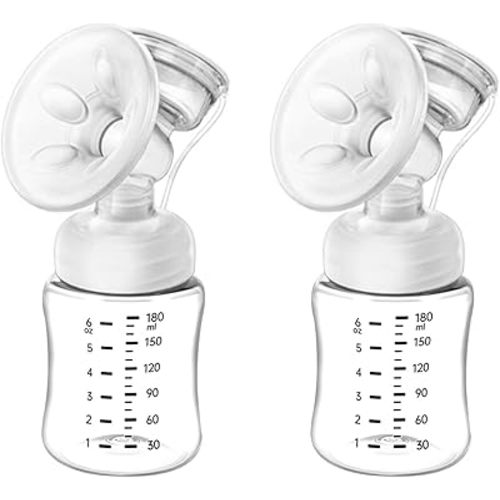 Breast Pump Parts Compatible with Philips Avent Comfort Breastpump Double-Side; Incl. Flange, Valve, Tube, Massage Pad, Suction Membrane,Bottle,Cap ; Not Original Avent Pump Parts.