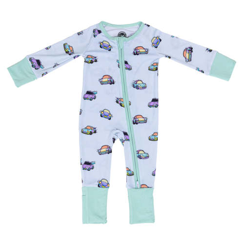 Air-Cooled Porsche Baby Zippy | Vintage Car Bamboo Zipper Pajamas – Gearhead Kids