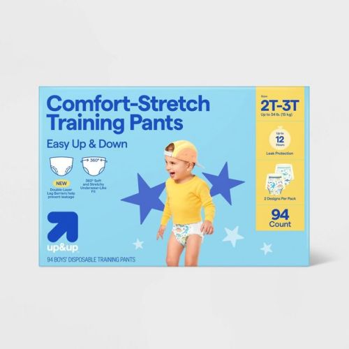 Boys' Disposable Training Pants - 2T-3T - 94ct - up&up™: Absorption Channels, Wetness Indicator, Leak Guards