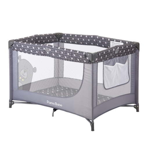 Pamo Babe Infant Playard, Sturdy Portable Playpen with Mattress, ​Carry Bag(Grey) - Walmart.ca