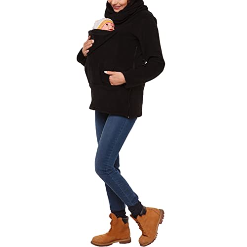 amropi Women's Kangaroo Sweatshirt for Mom and Baby Carrier Maternity Coat Fleece Jacket